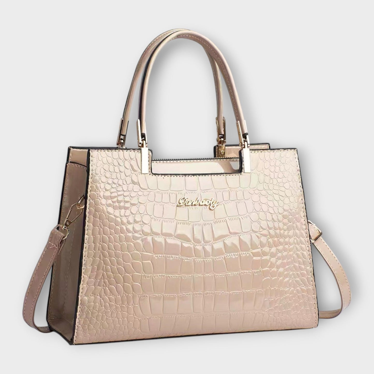 Vallenne™ Glossy Crocodile Pattern Handbag